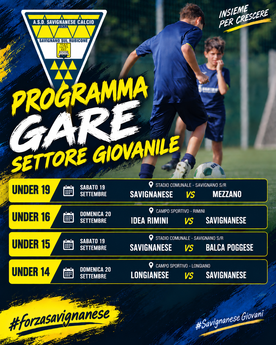 SETTORE GIOVANILE | Il programma gare